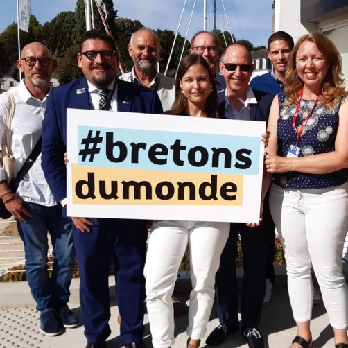 L'équipe du Conseil Régional et de l'association .BZH qui travaillent sur la création d'une plateforme dédiée aux Bretons du Monde.