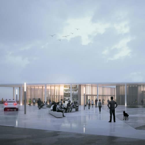 Image du projet architectural de la nouvelle gare maritime de Quiberon