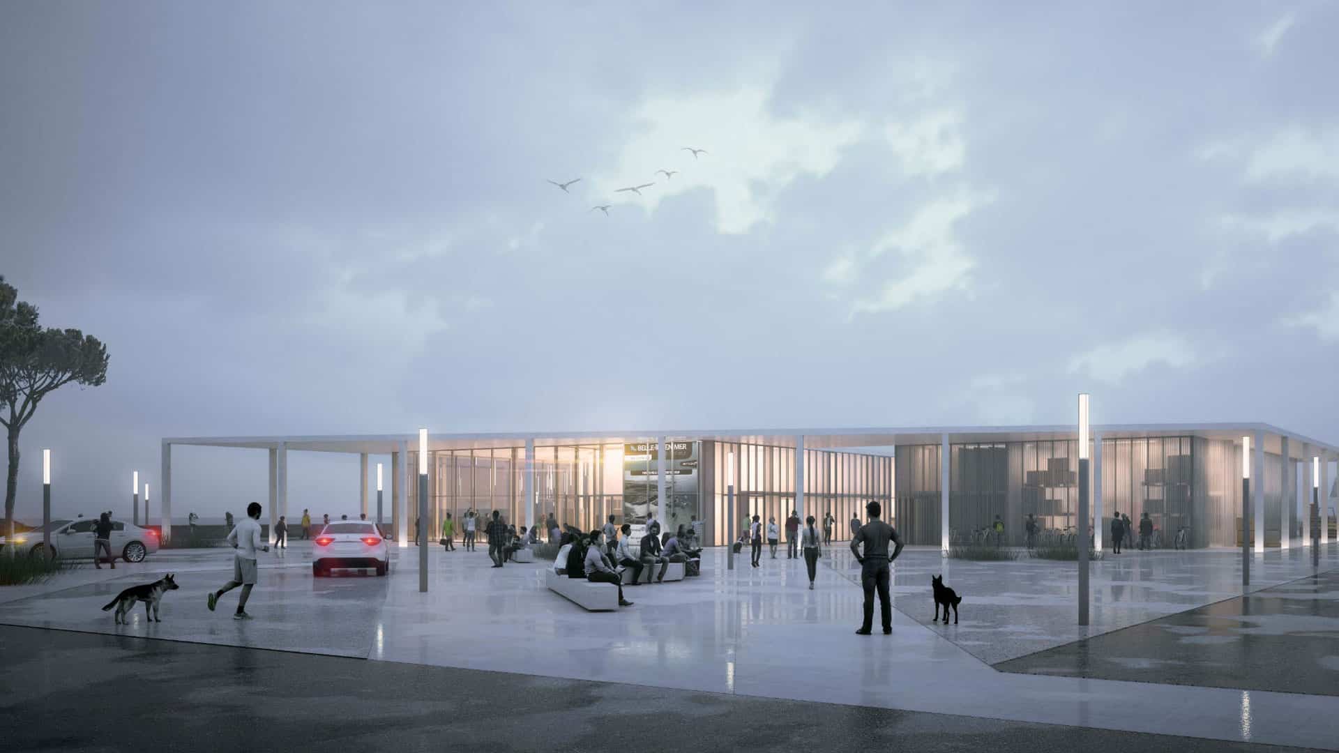 Image du projet architectural de la nouvelle gare maritime de Quiberon
