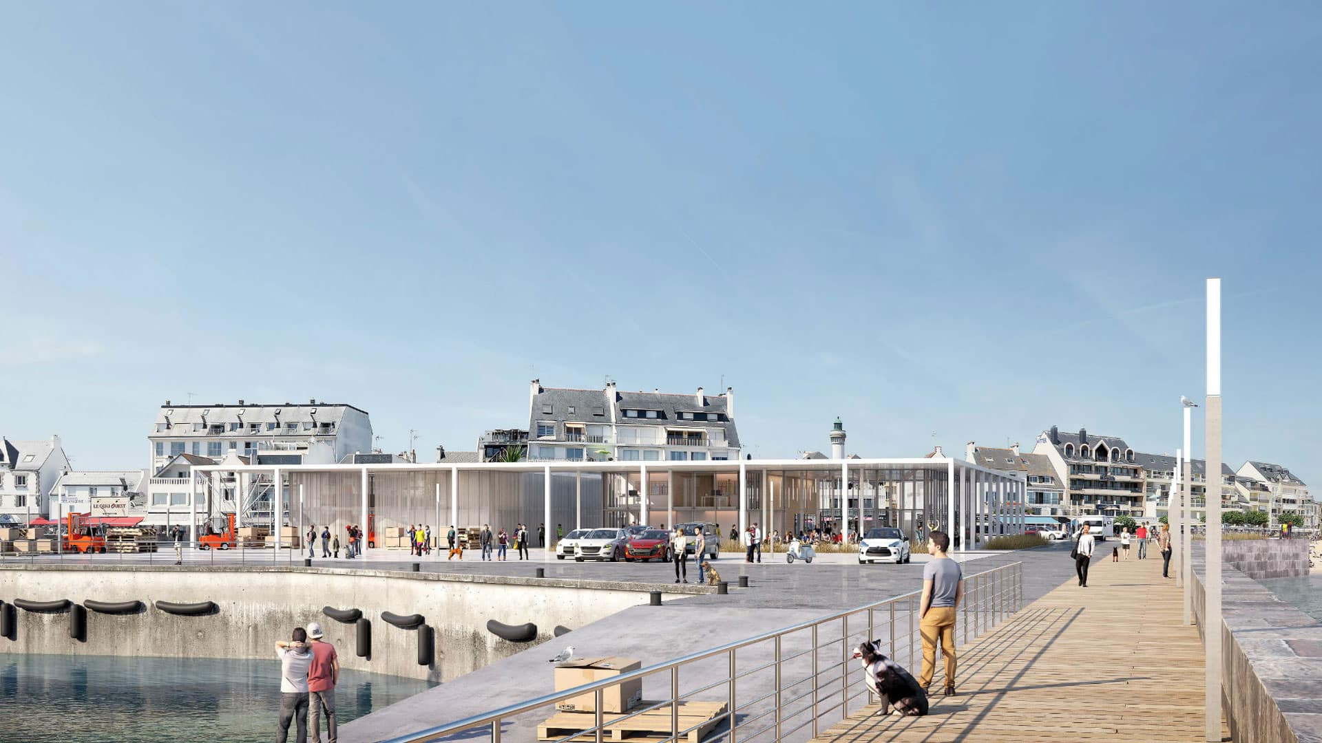 Image du projet architectural de la nouvelle gare maritime de Quiberon