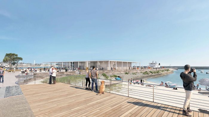 Image du projet architectural de la nouvelle gare maritime de Quiberon