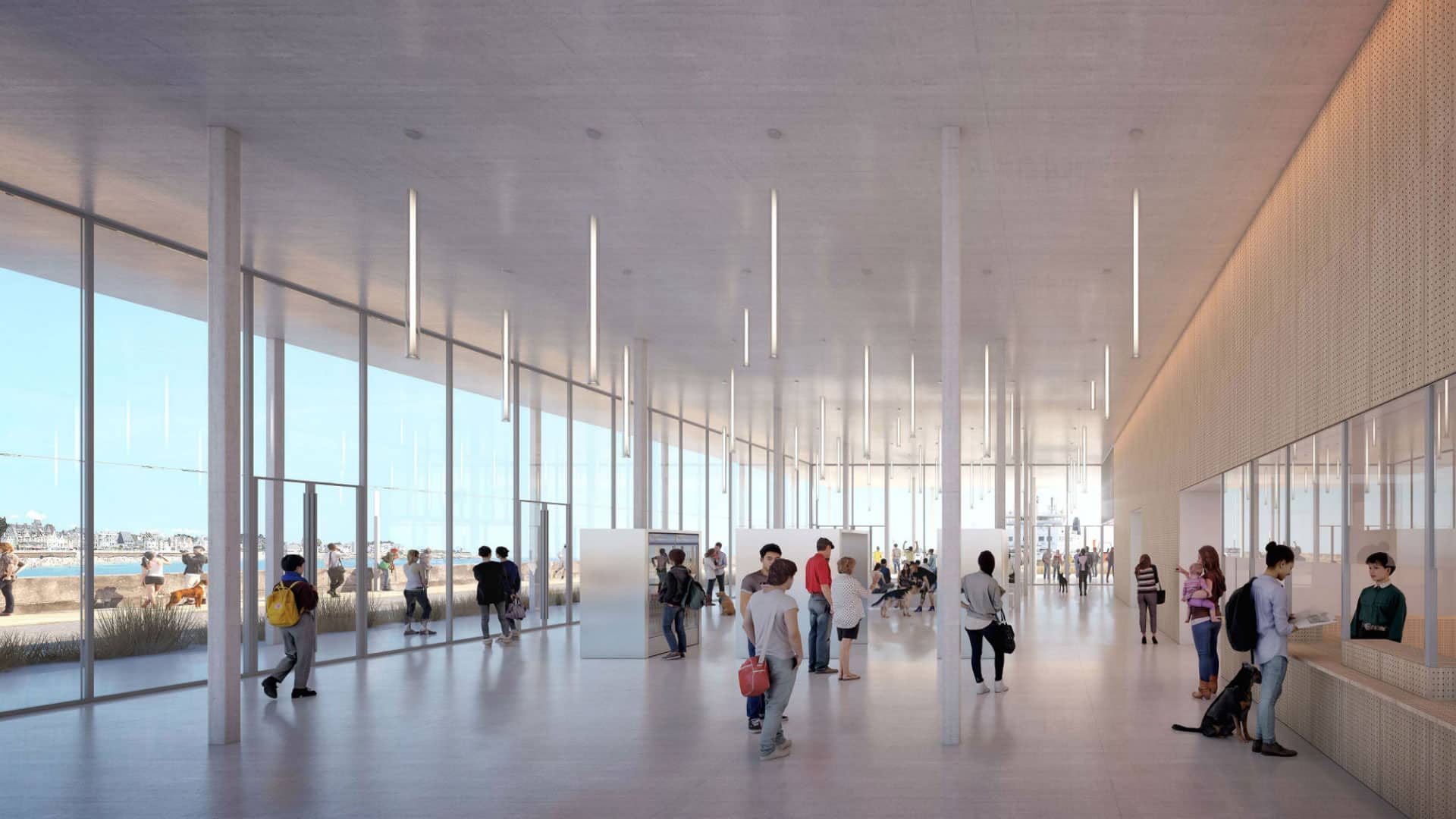 Image du projet architectural de la nouvelle gare maritime de Quiberon