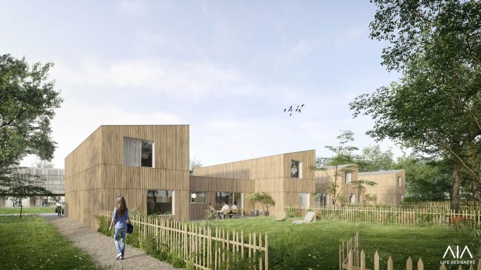 Illustration projet architectural 3D lycée Ploermel_vuelogements