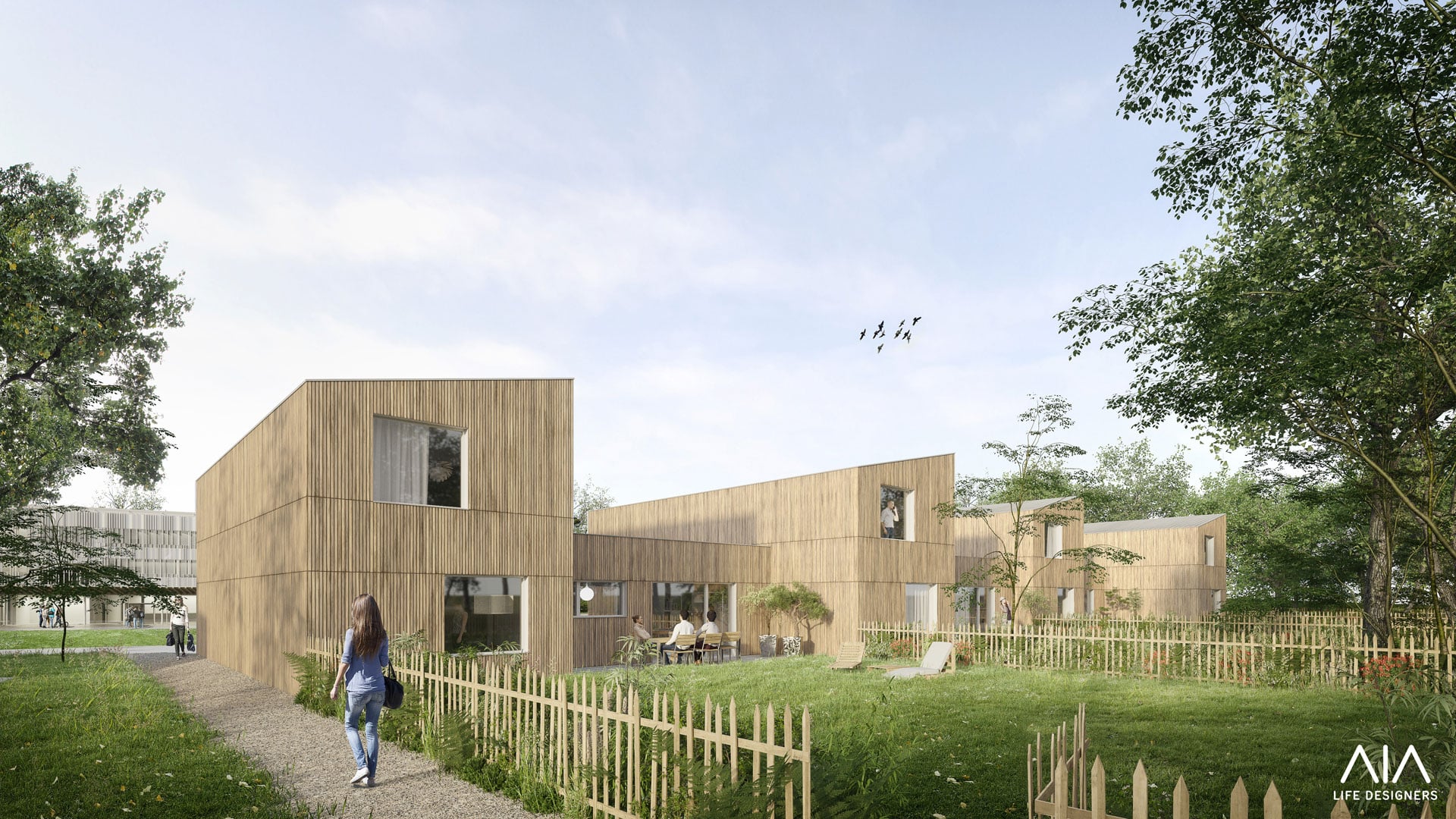 Illustration projet architectural 3D lycée Ploermel_vuelogements