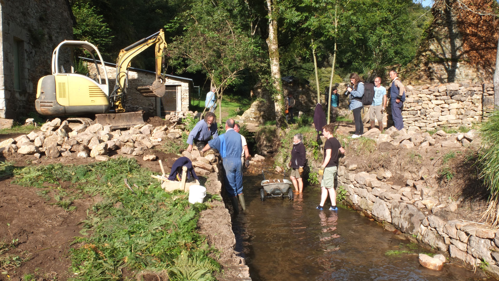 Journées européennes du patrimoine 2021 sur le chantier de restauration du moulin du Roc’h à Arzano