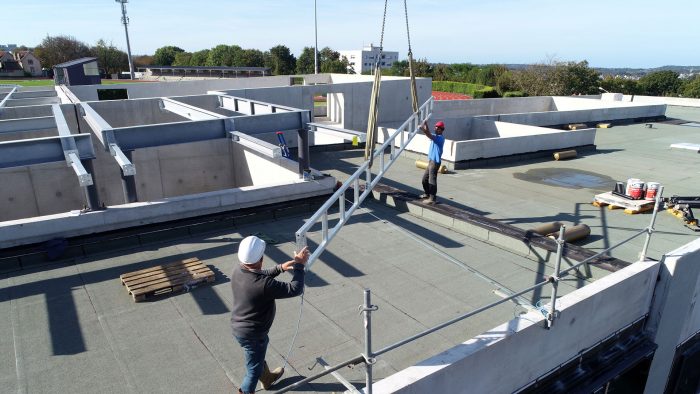 lycée Tristan-Corbière de Morlaix en travaux (octobre 2021)