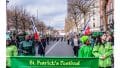Le bagad Quimper défile au centre de Dublin pour la Saint-Patrick