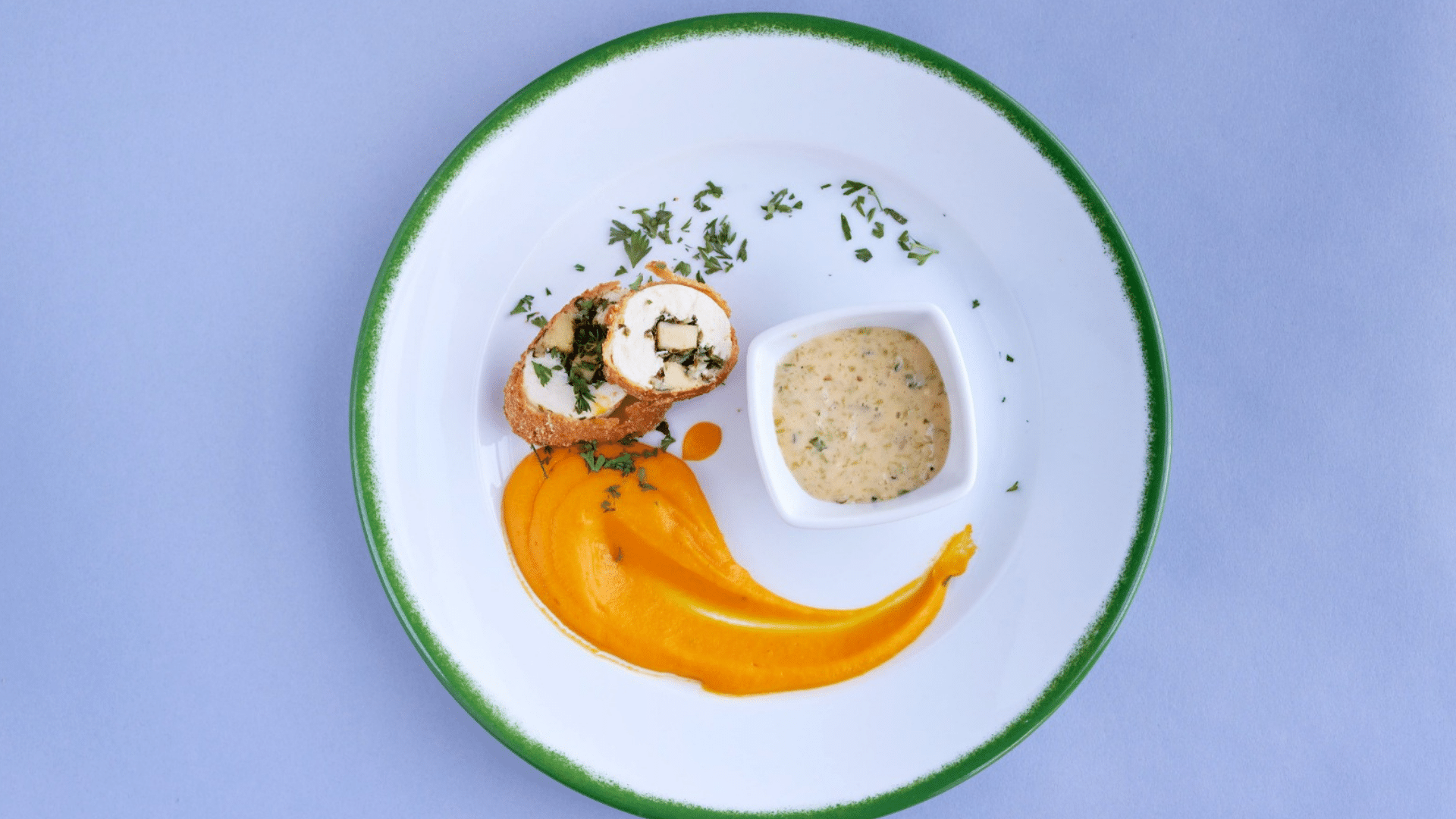 Ballotine de vol'algues, purée de carottes et sauce béarnaise