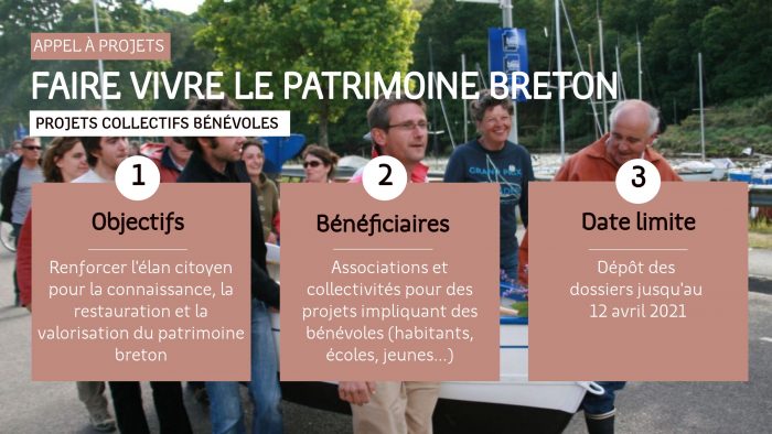 visuel appel à projets projets patrimoine bénévoles