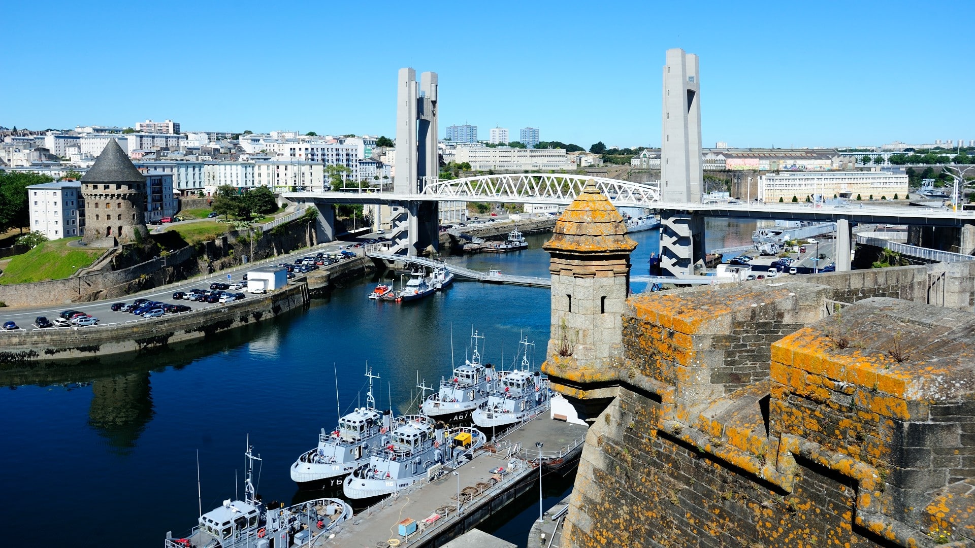 Vue de hauteur de Brest