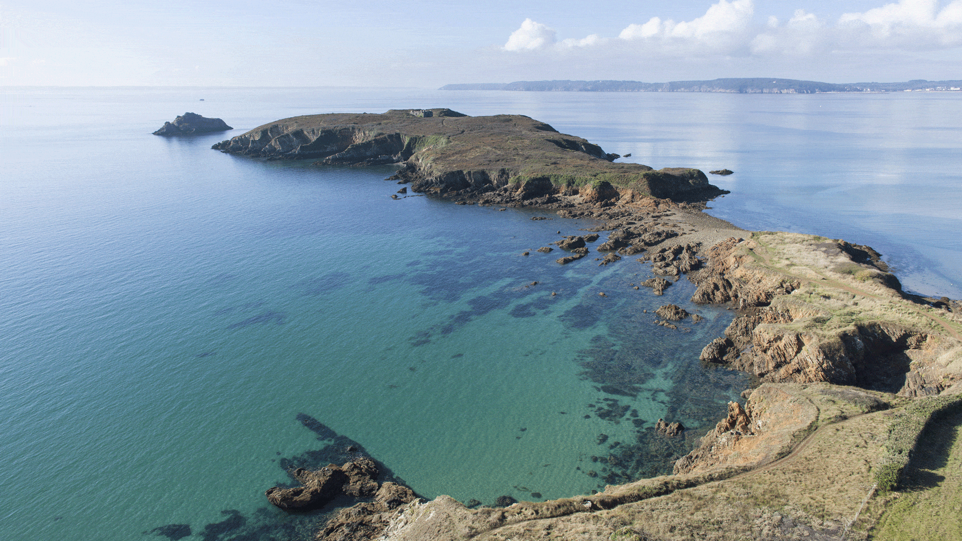 Vue aérienne Réserve naturelle régionale de Crozon