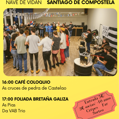 Fest-Deizh organisé pour la Chandeleur par l'association Breizh-Galiza à Saint-jacques de Compostelle