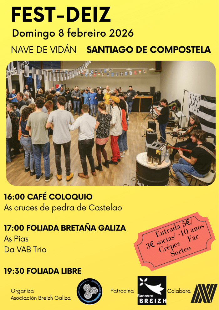 Fest-Deizh organisé pour la Chandeleur par l'association Breizh-Galiza à Saint-jacques de Compostelle