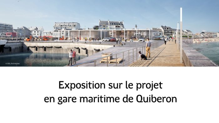 Panneau exposition gare maritime de Quiberon