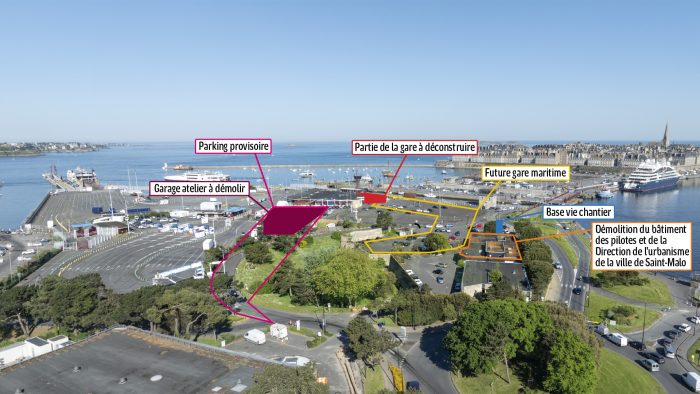 Localisation des travaux en cours terminal du naye