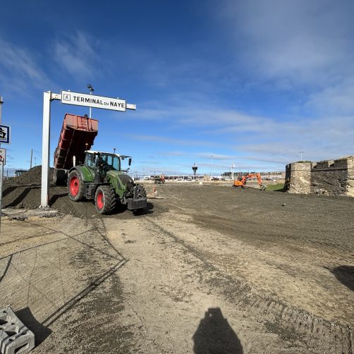 Construction de la gare maritime au terminal du Naye à Saint-Malo