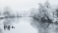 Le mortier de Glénac (56), paysage de marais figé par le givre