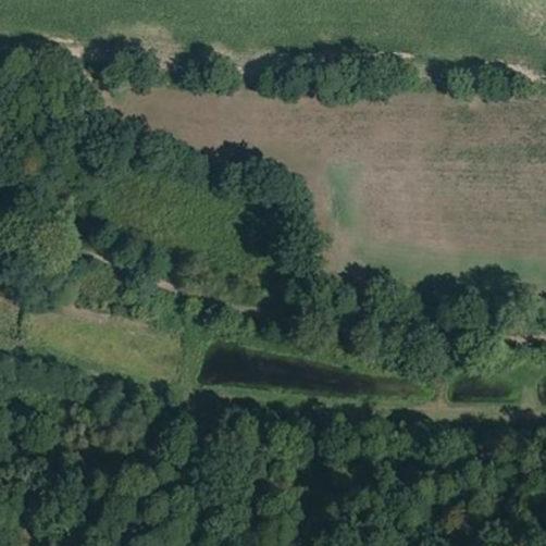 site de la pisciculture du Boulet vue de haut (voir l'image en plus grand)