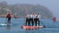Stand up paddle multiple, portant 4 pagayeuses