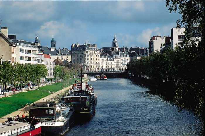 Vue de la Vilaine, à Rennes.