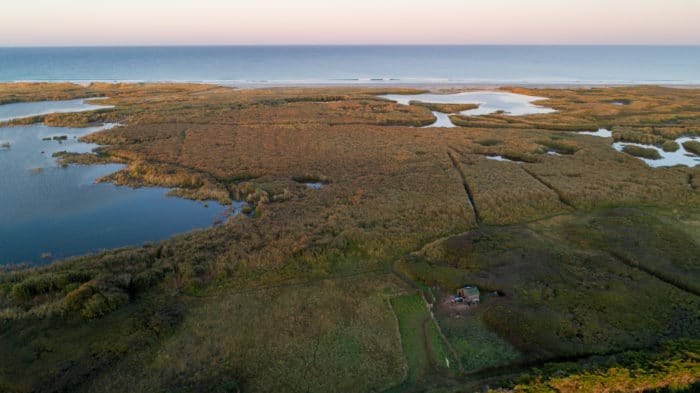 Vue sur les dunes et paluds bigoudènes dans le Finistère